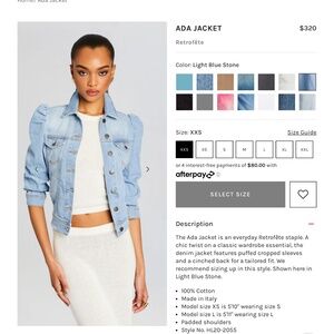 Brand new, never worn Retrofete best seller Jean Jacket